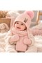 0–18 Months Girl Baby Scarf, Hat, and Gloves 3-Piece Set K26150-01 - 3