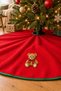 New Year's Fairy Tale – Embroidered Christmas Tree Skirt with a Cute, Wiggling Bear | 90 cm