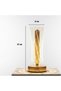 Cylindrical Crystal Line Model Led Table Lamp – Gold Base, Touch Control, 3 Color Light Modes, Rechargeable - 5