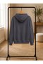 Women's Oversized Hooded Sweatshirt with Floral Bicycle Print - Drapey, Flowy Fit - 2