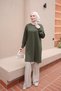 Khaki Crew Neck Modal Tunic - 3