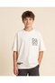 Senior Boys Off White PlayStation Symbols Oversized T-Shirt