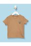 Infant Boys Brown Printed Crew Neck T-Shirt