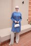 Blue Crew Neck Modal Tunic - 3