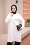 Ecru Crew Neck Modal Tunic