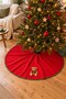 New Year's Fairy Tale – Embroidered Christmas Tree Skirt with a Cute, Wiggling Bear | 90 cm - 3