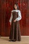 Bitter Coffee Velvet Jilbab Dress - 4