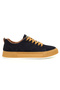 Genuine Nubuck Leather Navy Blue EVA Sole Men's Sneakers - 1185