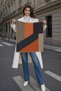 Bandană tip eșarfă cu model patchwork 70x70 cm - 2