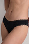 Modal & Cotton Lace Cheeky Panties, Black - 2