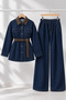 Garni Belted Denim Set