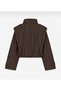 Cropped Trench Coat with Double-Breasted Button-Front Design - 4
