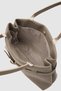 Luna Belt Suede Shoulder Bag, taupe color - 8