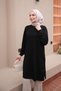 Black Crew Neck Modal Tunic