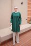 Emerald Green Crew Neck Modal Tunic - 2