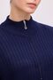 FISHERMAN'S COLLAR ZIPPERED MAXI KNIT DRESS - 5