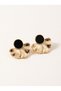 Set of 2 Dangling Flower and Fan Earrings - 5