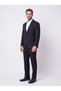 Black Regular Fit 4-Drop Micro-Patterned Mono-Collar Men’s Suit - 2