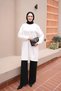 Ecru Crew Neck Modal Tunic - 2