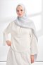 MAREN PATTERNED FLOSS VISCOSE SCARF - GRAY
