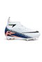 Original Ankle-High Socks with Cleats for Turf and Outdoor Soccer Fields, Sizes 36-37-38-39, White and Cobalt