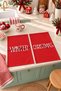 Red Winter Red-Lettered New Year's Pattern Digitally Printed 2-Piece Kitchen Towel Set, 35x55 cm - 5