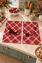 Sleigh Ride Red Plaid Sled Christmas-Themed Digitally Printed 2-Piece Kitchen Towel Set, 35x55 cm - 4