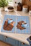 Cozy Blue Coffee Knit Blue Plaid Pattern Digitally Printed 2-Piece Kitchen Towel Set, 35x55 cm - 6