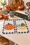 Hello Pumpkin Black-and-White Checked Pattern Digitally Printed 2-Piece Kitchen Towel Set, 35x55 cm - 7