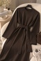 Oysho Basic Crew Neck Dress with Belted Design - 2