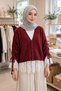 WOMEN'S PREMIUM LACE Ruched Detail Sleeve Knit Cardigan - 4