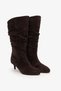 Boran Brown Suede Kitten-Heel Boots - 3