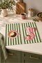 Olive Mocha Coffee Moka Pot Green Striped Pattern Digitally Printed 2-Piece Kitchen Towel Set 35x55 cm - 3