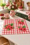 Raspberry Picnic Raspberry Red Checked Pattern Digitally Printed 2-Piece Kitchen Towel Set, 35x55 cm - 7