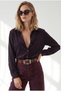 Women's Plum-Speckled Thick Velvet Shirt GML-19001465 - 5
