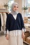WOMEN'S PREMIUM LACE Ruched Detail Sleeve Knit Cardigan - 4