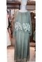 Silk Dress with Ethnic Patterned Woven Fabric on the Front, Lined, Standard Size