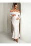 Rochie maxi, alb - 7