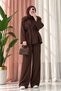 Fur-Trimmed Scuba Set with Zip Detail