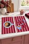 Burgundy Brew Coffee Moka Pot Burgundy Striped Pattern Digital Print 2-Piece Kitchen Towel Set 35x55 cm - 8