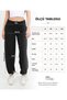 Women's Black Pants with Rolled Hem and Adjustable Waist, Barrel Fit, Loose Fit - H6187 - 3