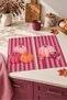 Rose Harvest Pumpkin Coffee Pink Striped Pattern Digitally Printed 2-Piece Kitchen Towel Set, 35x55 cm - 3