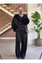 Faux Fur Coat with Gold Buttons - 4