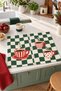 Green Cafe Coffee Cup with Green Checkered Pattern, Digitally Printed 2-Piece Kitchen Towel Set, 35x55 cm - 5