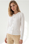 Women's White Diamond Patterned Fine Knit Cardigan HRK-19000535