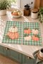 Sage Pumpkins Green Checked Pattern Digitally Printed 2-Piece Kitchen Towel Set, 35x55 cm - 6