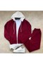 Men's 3-Ply Brushed Inside Hooded Sweatshirt and Straight Leg Sweatpants Set – Two-Tone Hood Detail with Zip Detail - 2