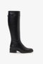 Snow Black Leather Women's Boots