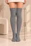 Women's Wool Knee-High Gray Socks, Single Pair - 2
