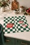 Green Cafe Coffee Cup with Green Checkered Pattern, Digitally Printed 2-Piece Kitchen Towel Set, 35x55 cm - 3